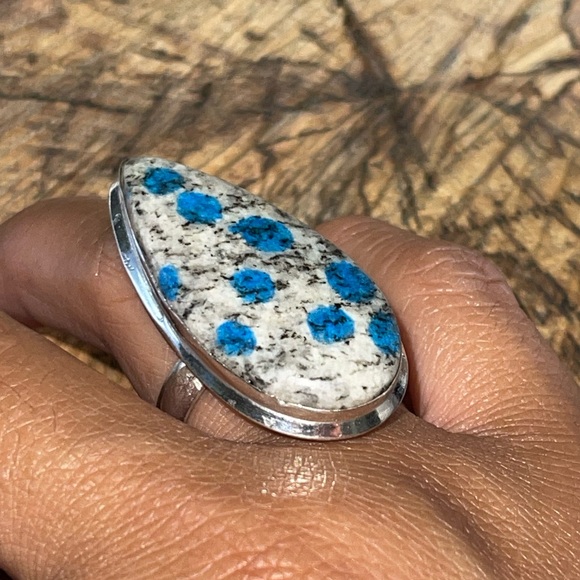 K2 Azurite Ring Size 8 - Picture 3 of 7